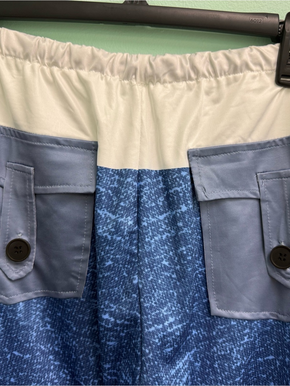 New Blue & White DOG MOM Paw Print Lounge Pants 27x30 - Picture 7 of 7